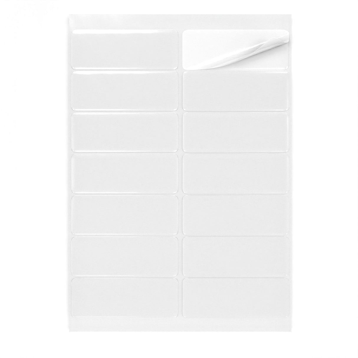 Rechthoekige zelfklevende etiketten