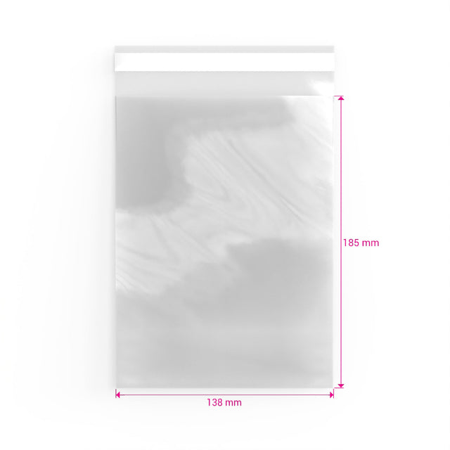 Cello Bags (Non-Header) Clear 185 x 138 mm