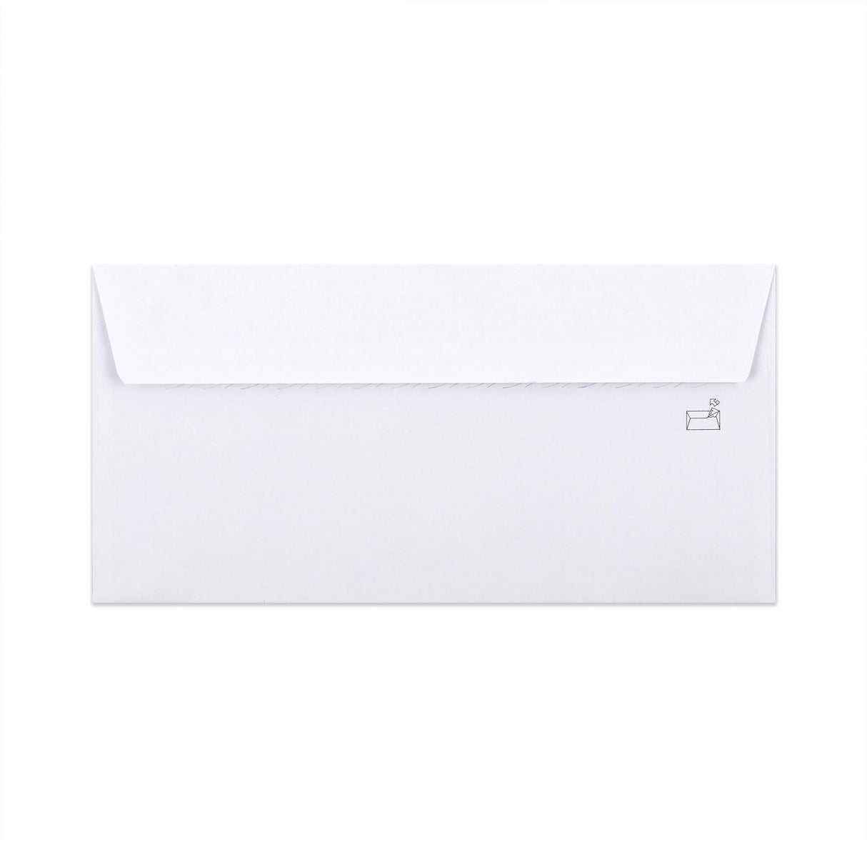 Witte envelop met binnendruk – met venster 110x220 mm (DL) 90gr/m²