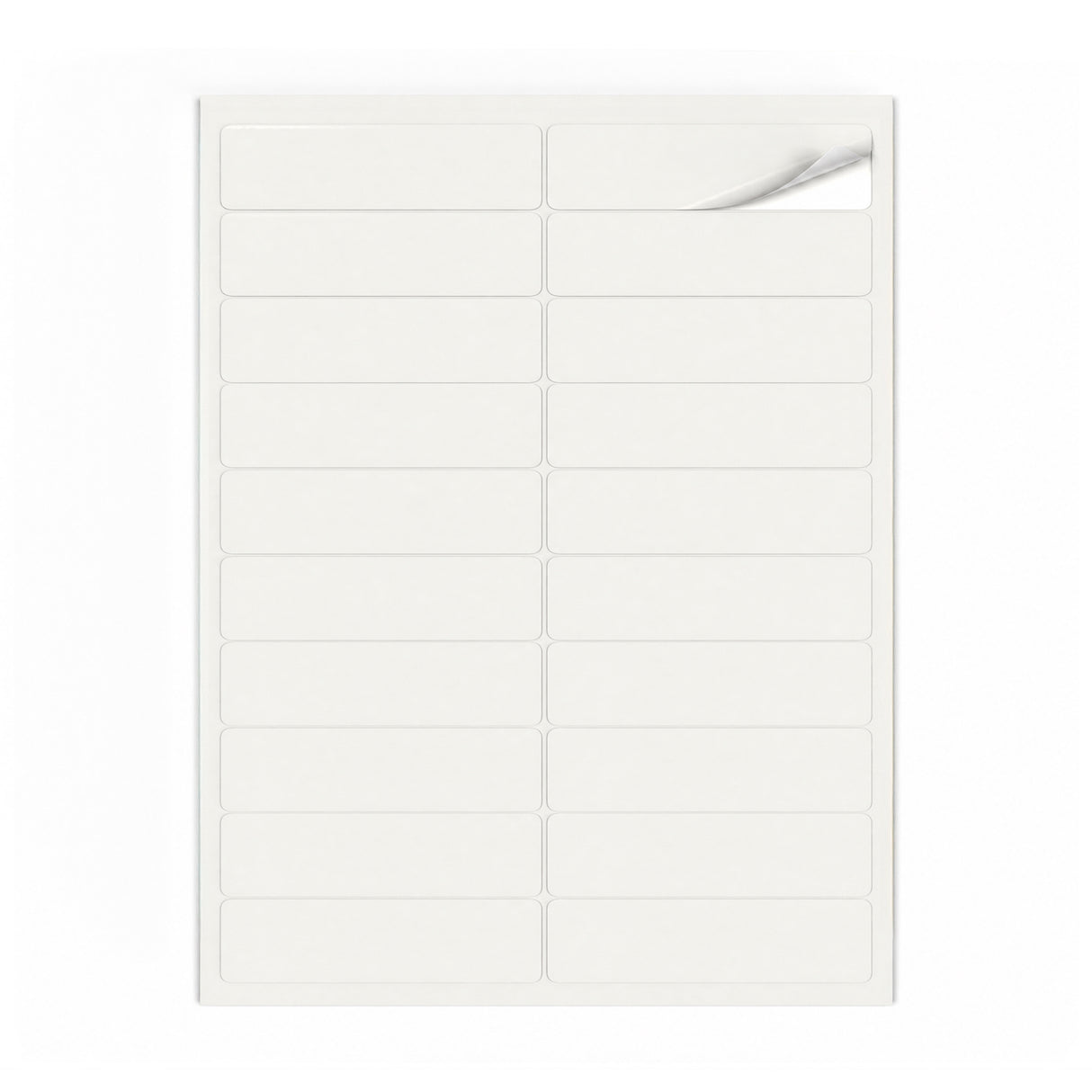 Witte etiketten pakketten S - 100 vel