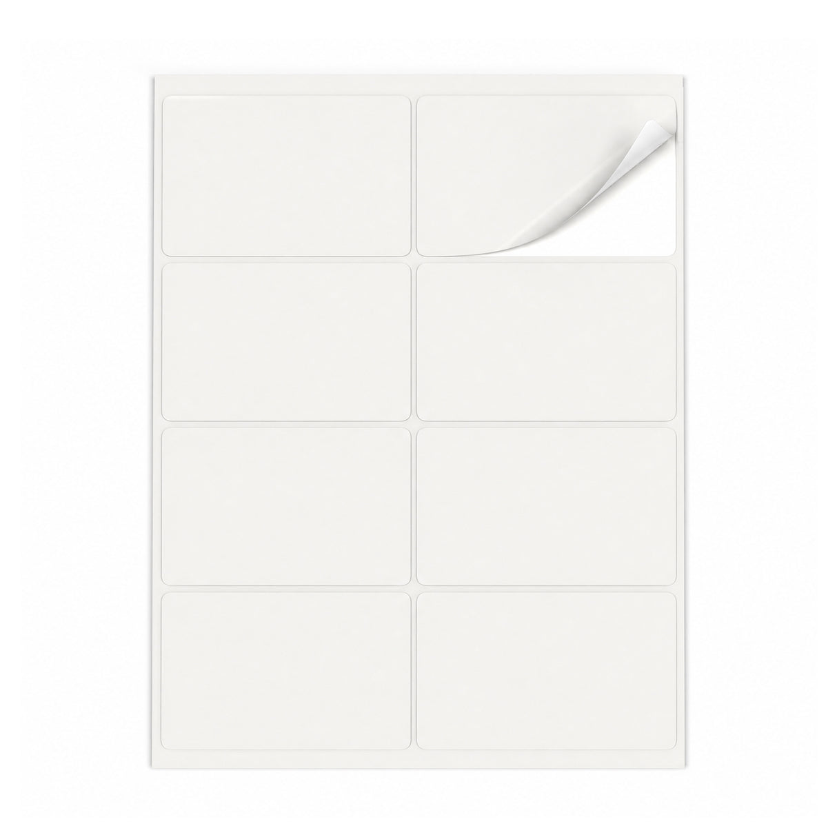 Witte etiketten pakketten ML - 100 vel
