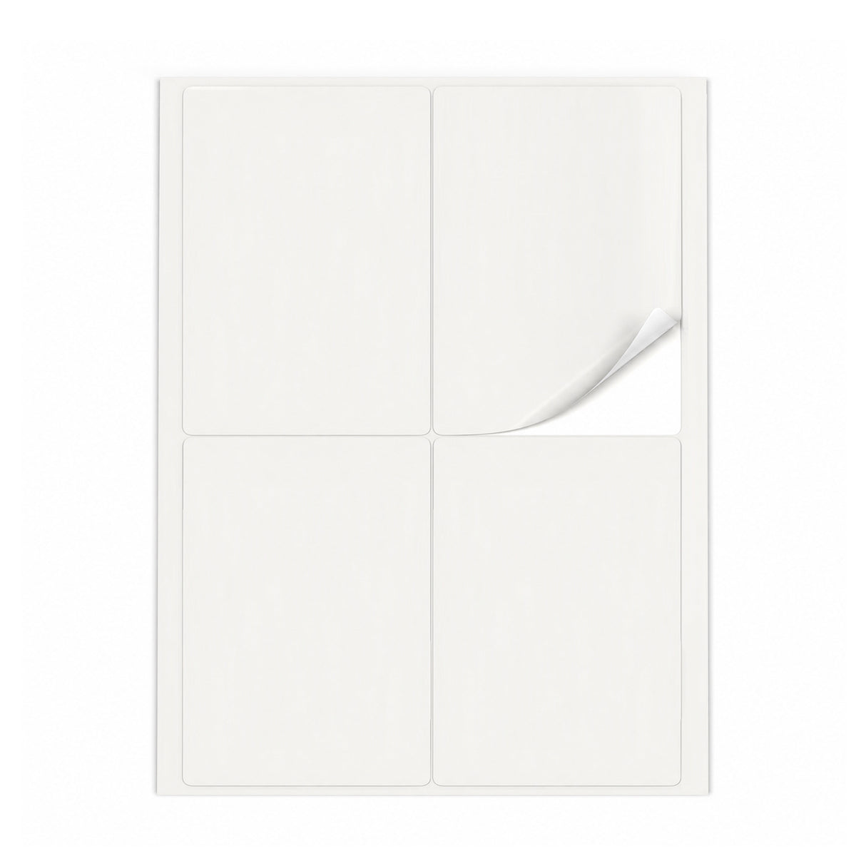 Witte etiketten pakketten L - 100 vel