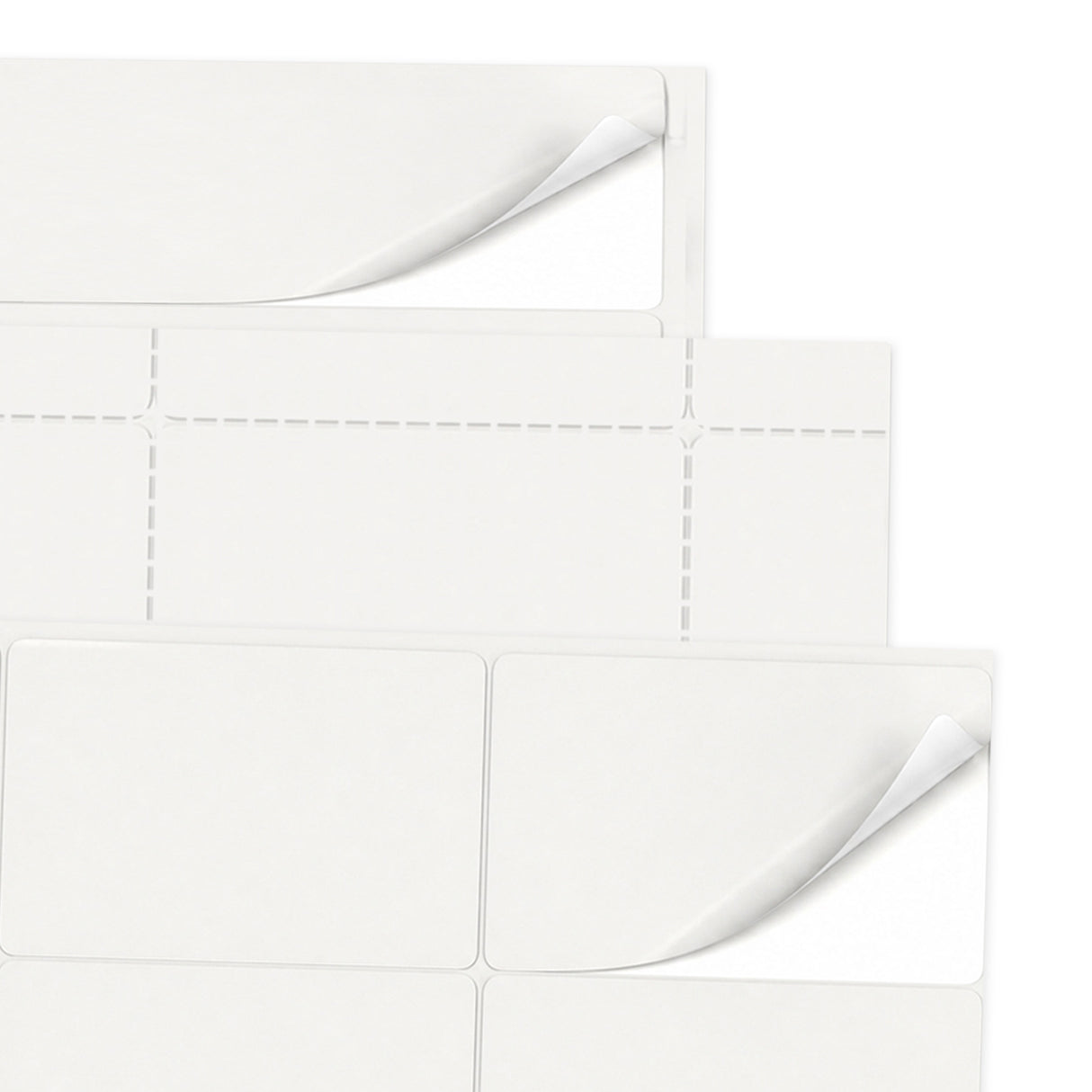 Witte etiketten pakketten M - 100 vel