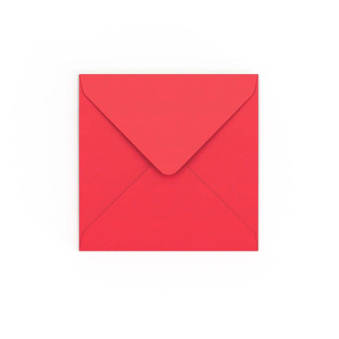 Bright Red Gummed V-Flap Envelope (130 x 130mm)