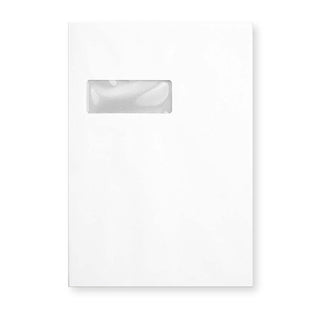 Witte Bordrug Envelop - Venster 324x229 mm (C4)