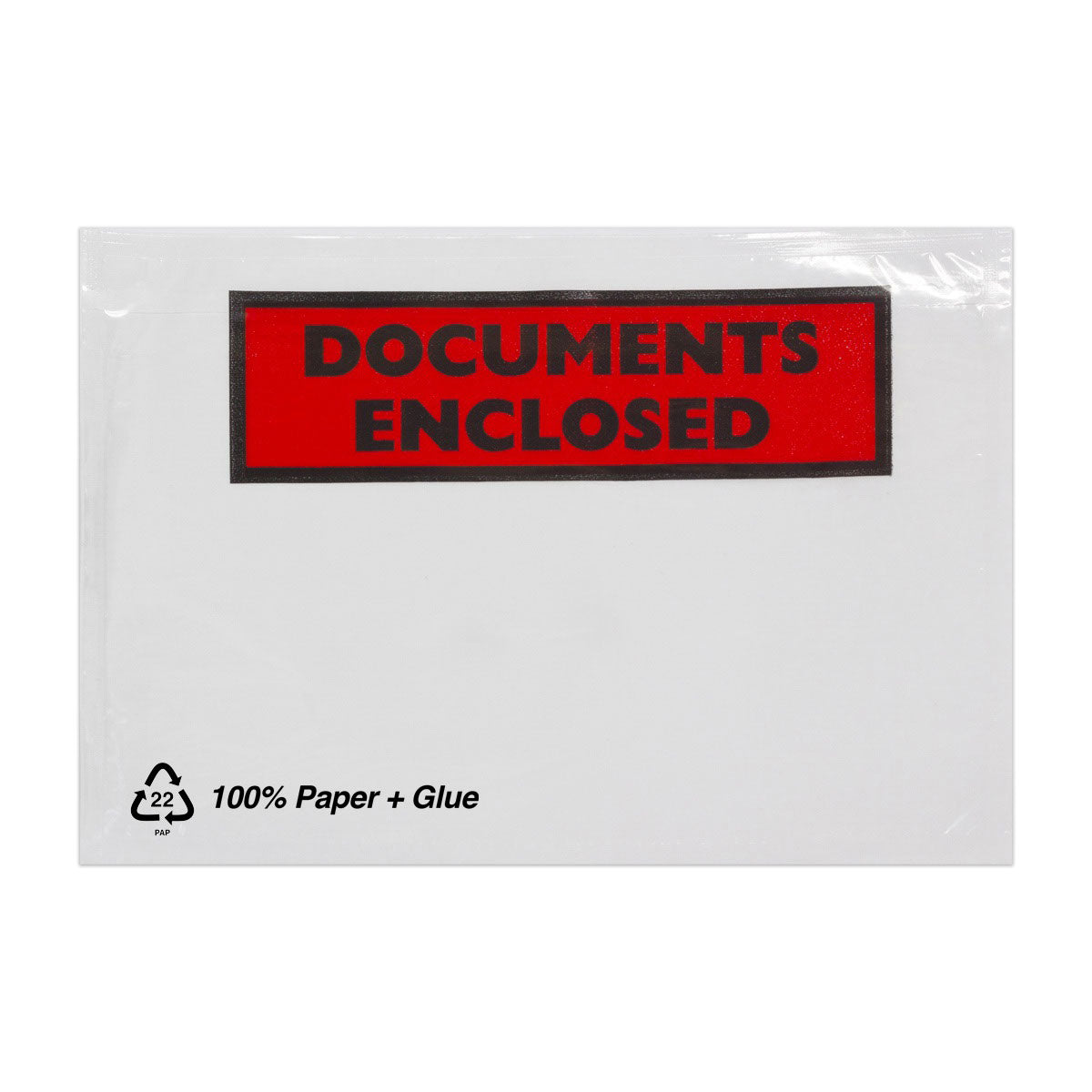 Papieren transparant documentenhoesje - geprint