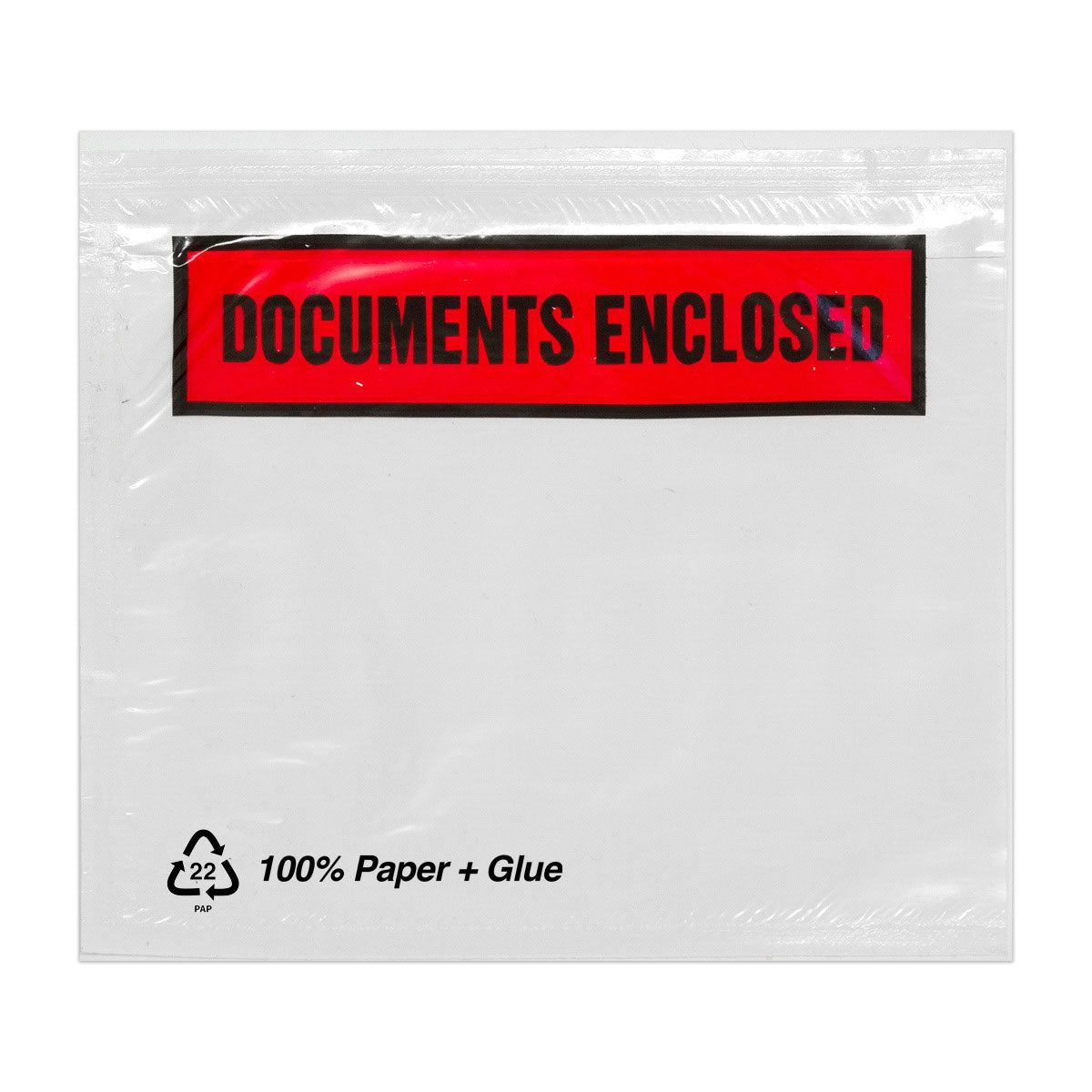 Papieren transparant documentenhoesje - geprint