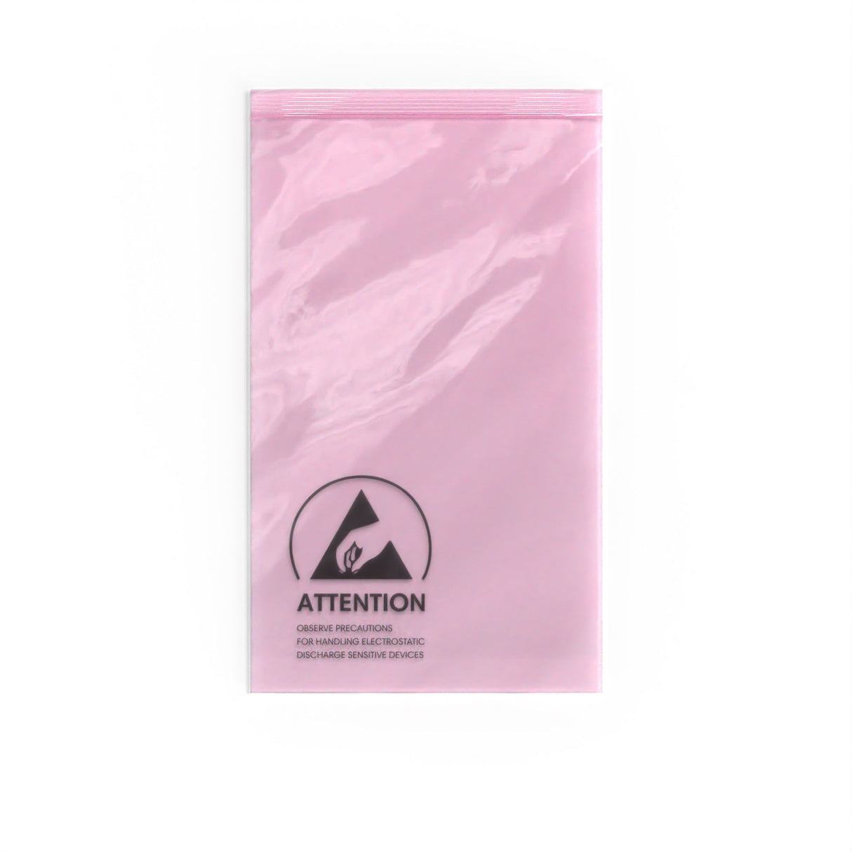 Roze antistatische zakken (ESD) met gripsluiting