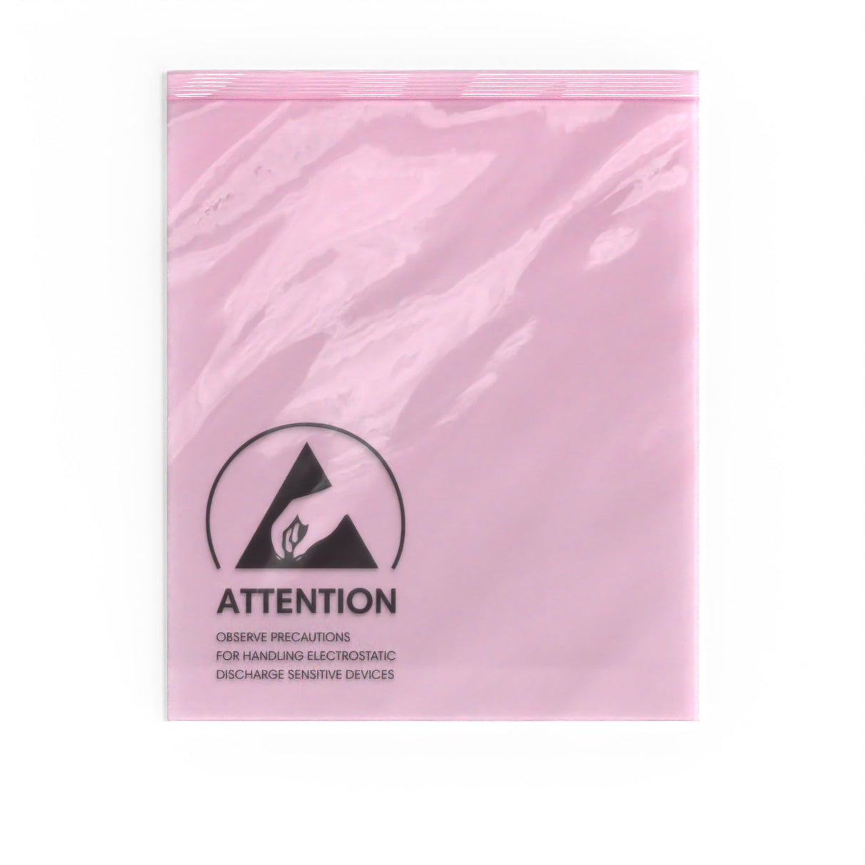 Roze antistatische zakken (ESD) met gripsluiting