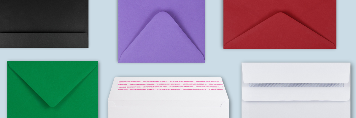 Enveloppen met diverse klepvormen