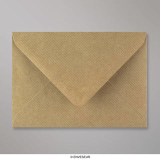 114x162 mm (C6) Bruin Geribbelde Envelop