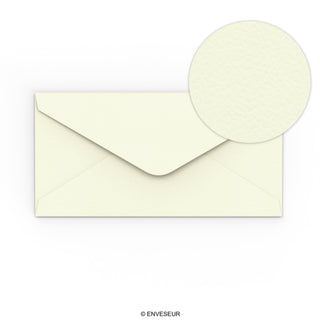 Ivoorkleurige Envelop met Hamerslagstructuur 110x220 mm (DL)