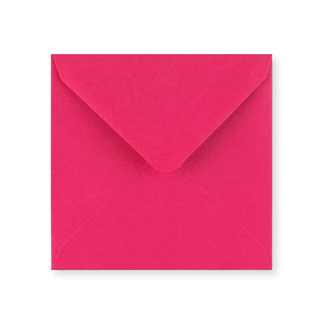 Fuschia Pink Gummed V-Flap Greeting Card Envelope (130 x 130mm)