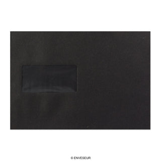 162x229 mm (C5) Zwarte Envelop