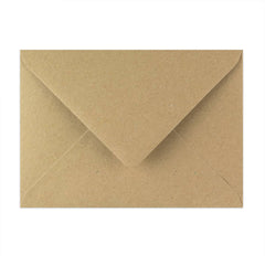 Kraft V-Flap Gummed Envelopes 110 Gsm Fleck 125 x 175 mm (B6)