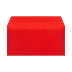 Coloured Translucent Envelopes Red 110 x 220 mm (DL)