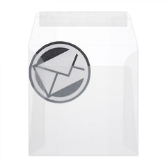 Coloured Translucent Envelopes Clear 160 x 160 mm