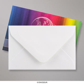 62x94 mm Wit Geweven Envelop