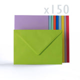 Pakket enveloppen in 10 verschillende kleuren, 100 g/m²