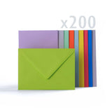 Pakket enveloppen in 10 verschillende kleuren, 100 g/m²
