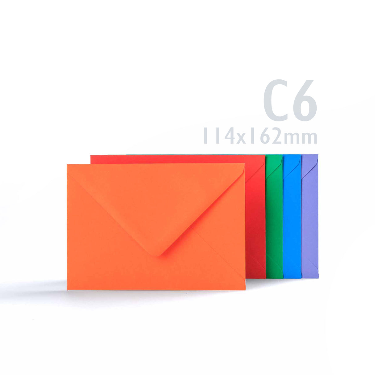 Gemengde felkleurige kaarten van 225 g/m² en bijpassende enveloppen van 100 g/m²