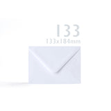 Set witte gladde kaarten 250 g/m² en enveloppen 100 g/m² – verpakking