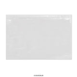 Heldere enveloppen met wikkelsluiting en inbegrepen documenten - niet geprint