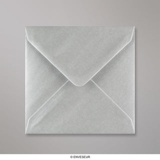 130x130 mm Metalen Zilver Envelop