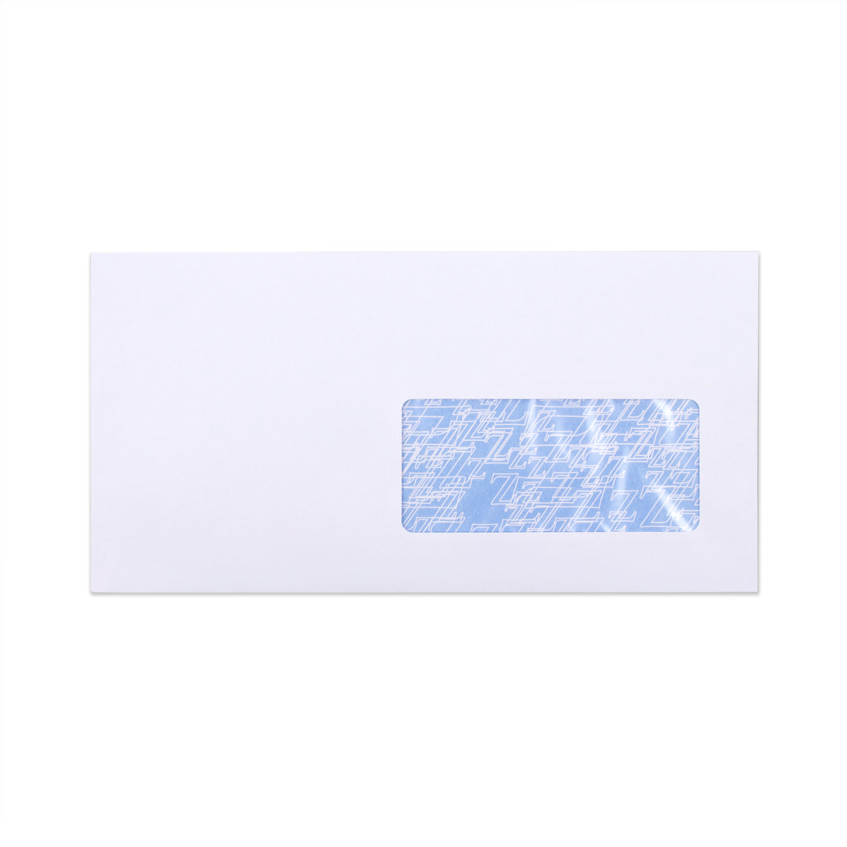 Witte envelop met binnendruk – met venster 115x225 mm (DL+) 90gr/m²