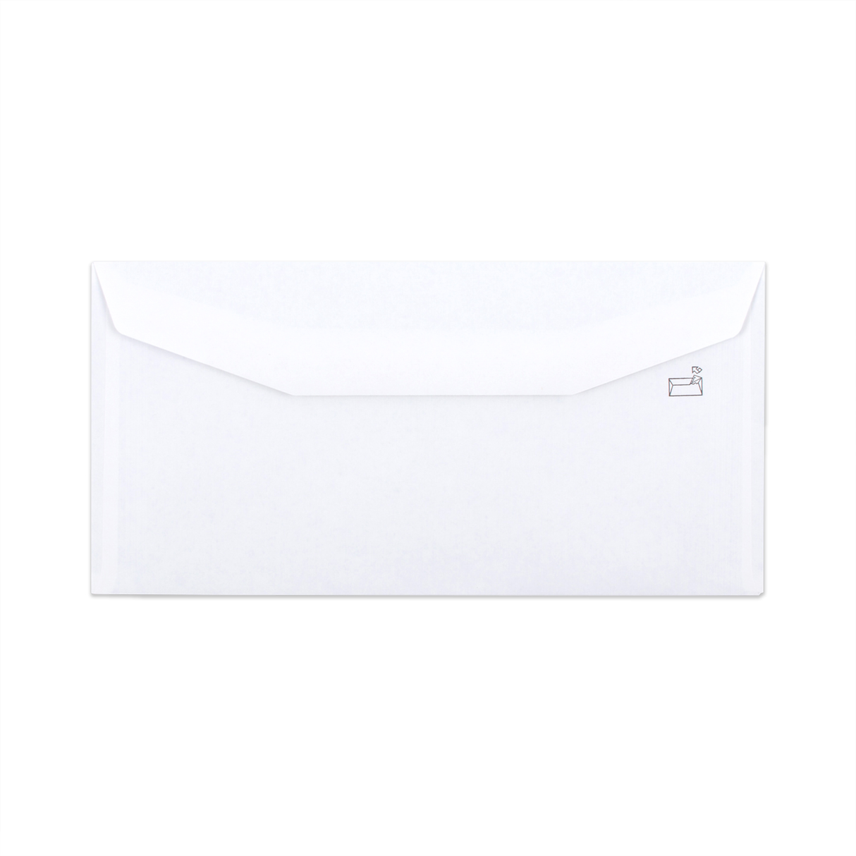 Witte envelop met binnendruk – met venster 110x220mm (DL) 80gr/m²