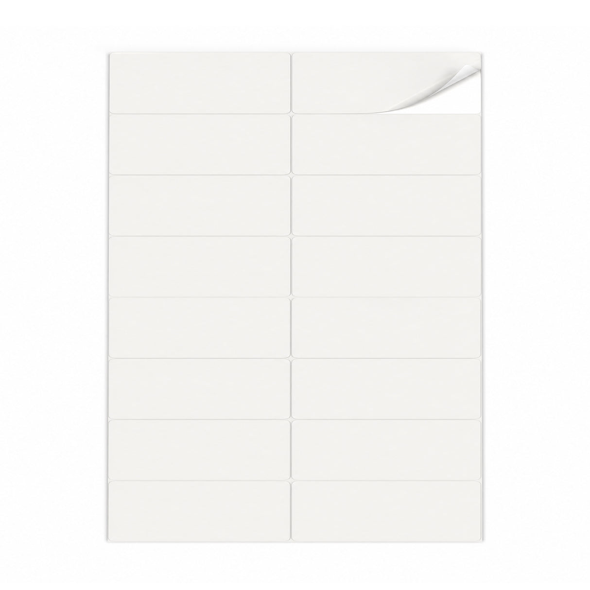 Witte etiketten pakketten M - 100 vel