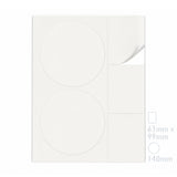 Witte etiketten pakketten ML - 100 vel