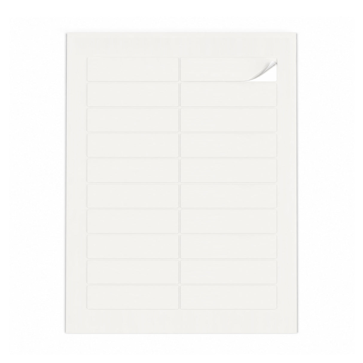 Witte etiketten pakketten S - 100 vel