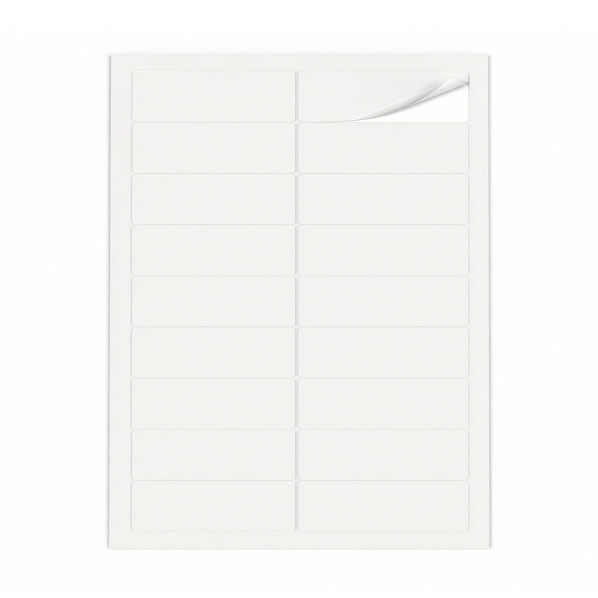 Witte etiketten pakketten S - 100 vel