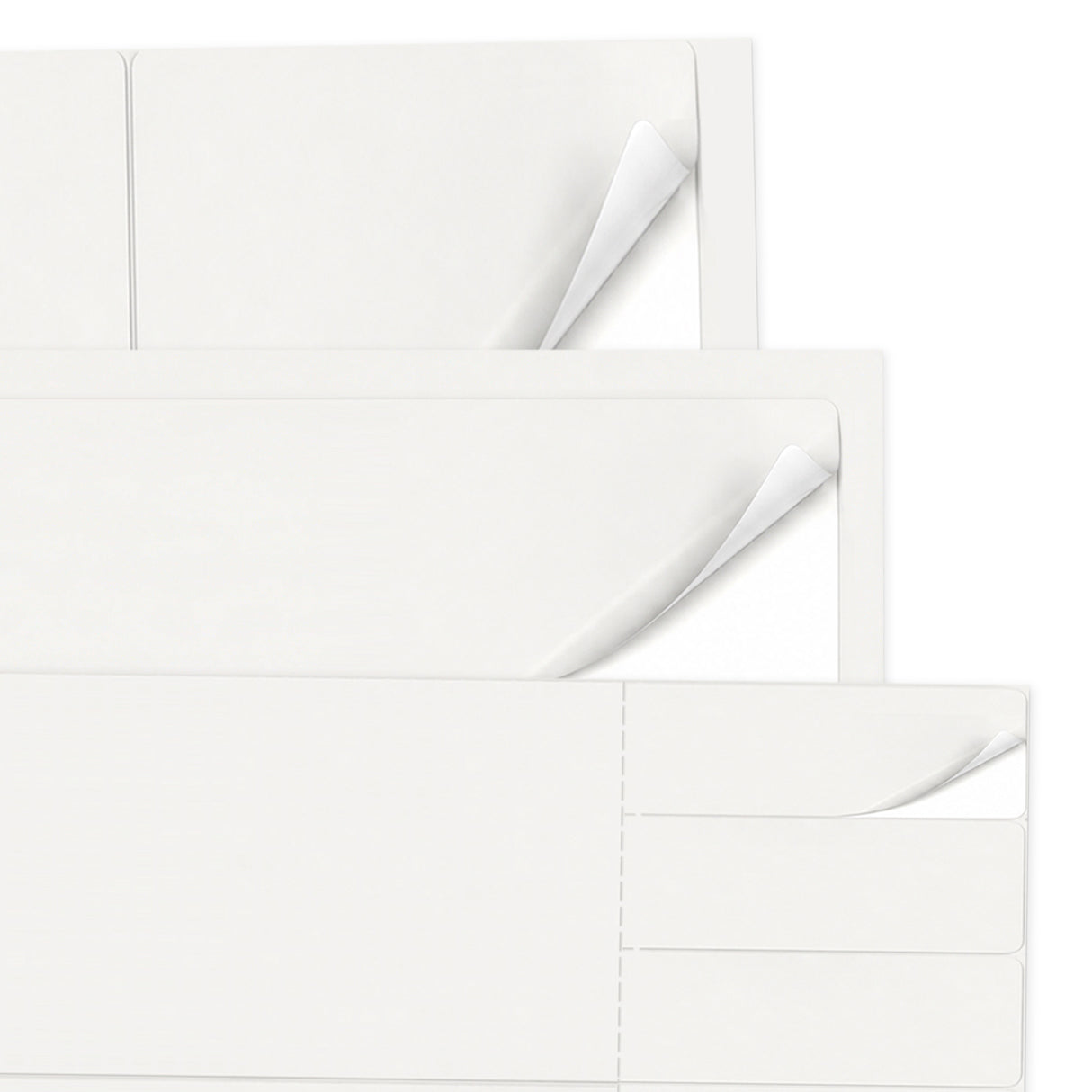 Witte etiketten pakketten L - 100 vel