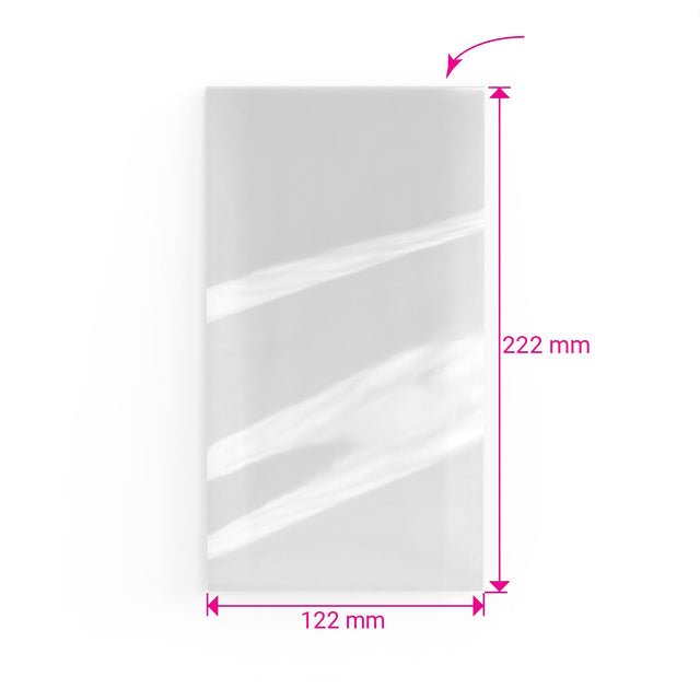 Cello Bags (Open Top) Clear 222 x 122 mm