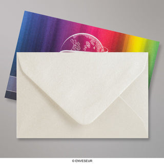 62x94 mm Grijswitte glanzende envelop