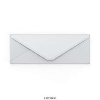 80x215 mm Grijswitte glanzende envelop