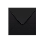 Zwarte envelop met V-klep 155×155 mm