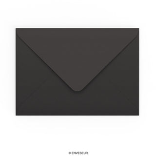 162x229 mm (C5) Zwart Envelop