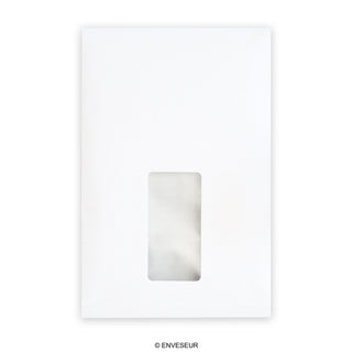 Witte harmonica-envelop met venster 229x162x25 mm (C5)