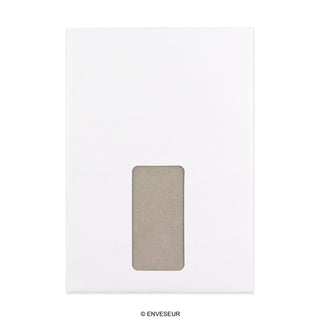 Witte Bordrug Envelop - Venster 229x162 mm (C5)