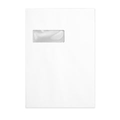 Witte Bordrug Envelop - Venster 324x229 mm (C4)