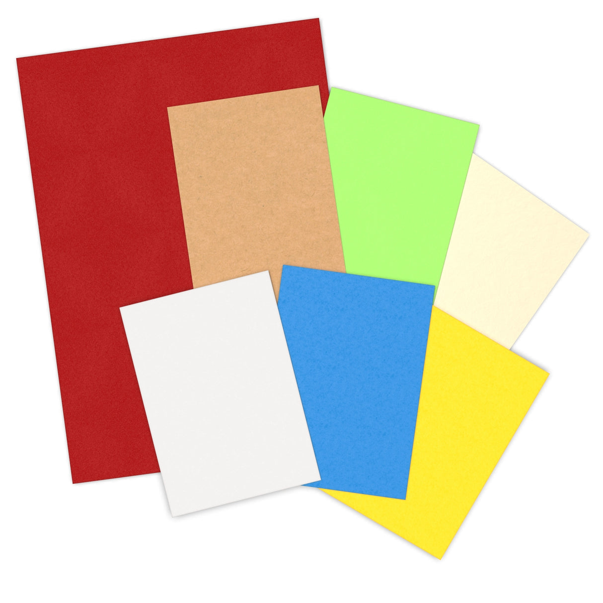Gekleurde papieren kaartjes