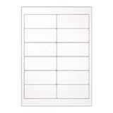 Witte klevende labels