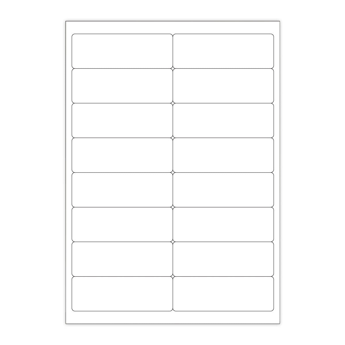 Witte klevende labels