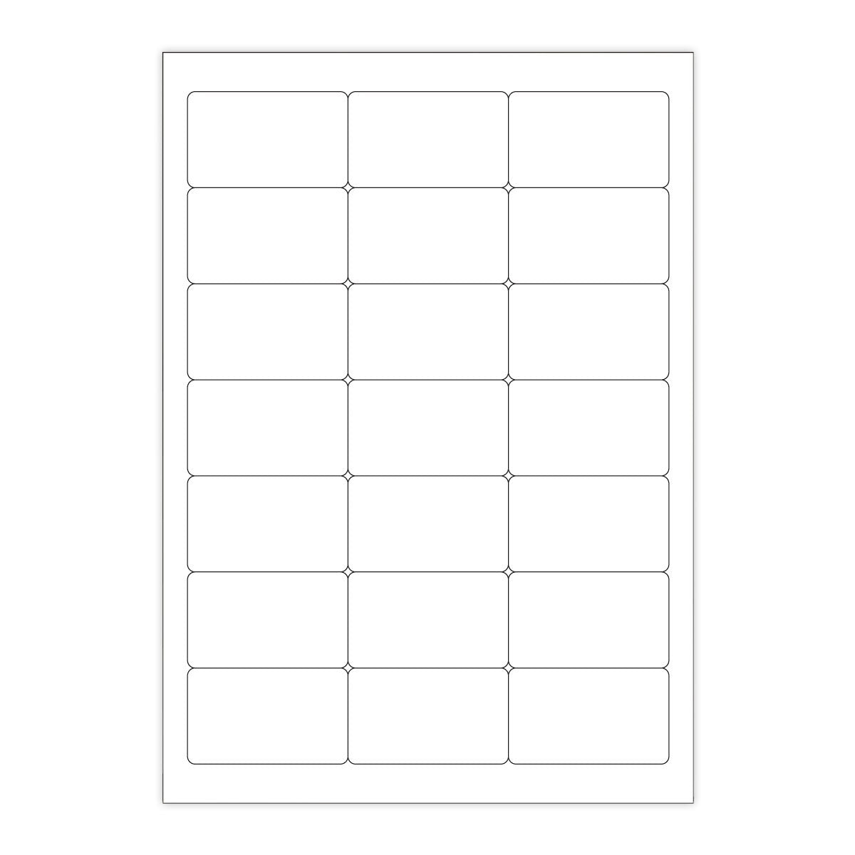 Witte klevende labels