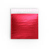 Metallic Finish Bubble Bag Mailers Red 165 x 165 mm