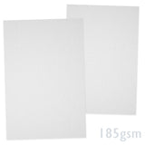 Wit geribd papier 185g/m²