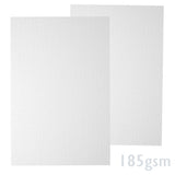 Wit geribd papier 185g/m²